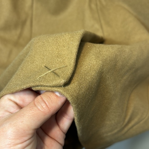 David Lawrence Tan / Camel Wool Blend Coat XS (6) - Picture 5 of 6
